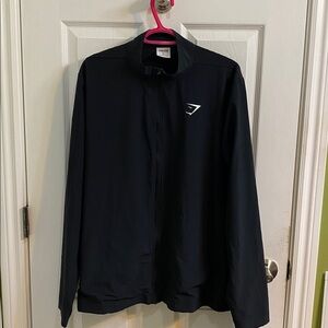 Gymshark Packable Lightweight Black Track Jacket Coat Full Zip Men’s Size XL